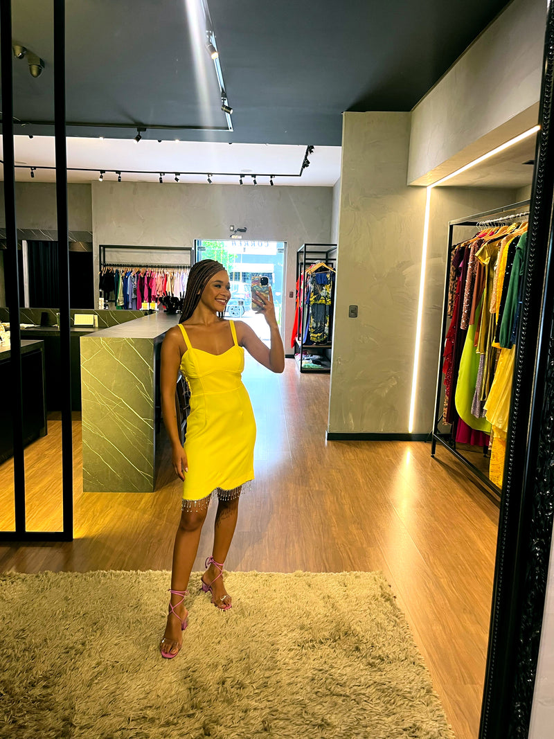 Vestido Yellow Shine