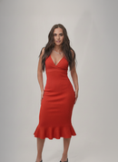 Vestido modal acetinado