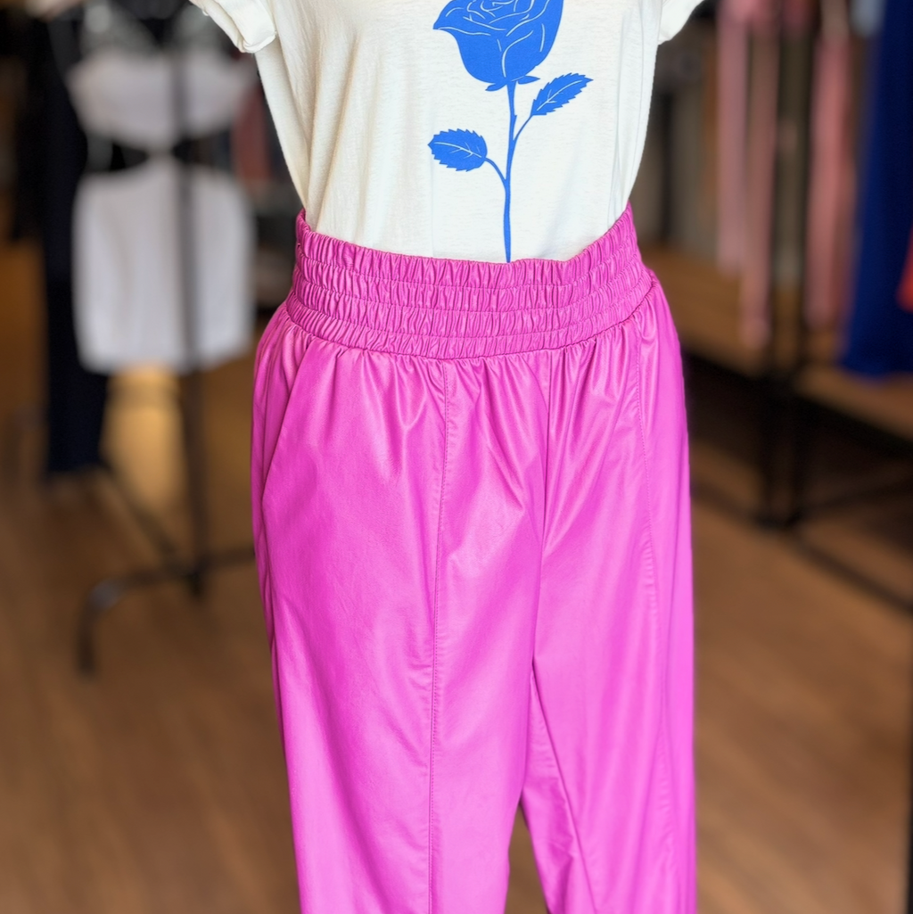 Calça Courino Fúcsia